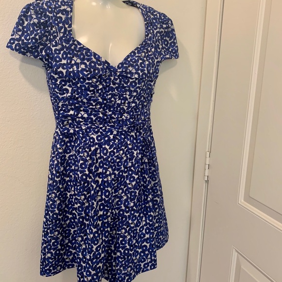 Anthropologie Pants - Anthropologie Leifnotes Blue Flower Romper